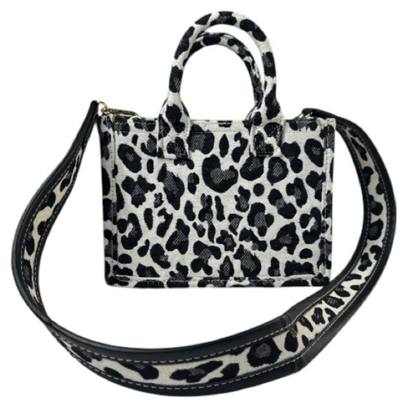 Do Everything in Love Canvas & Vegan Leather Leopard Print Mini Tote Bag - Picture 12 of 12